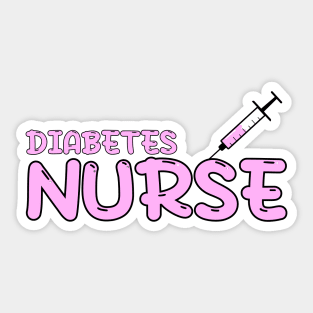 Diabetes Nurse Pink Sticker